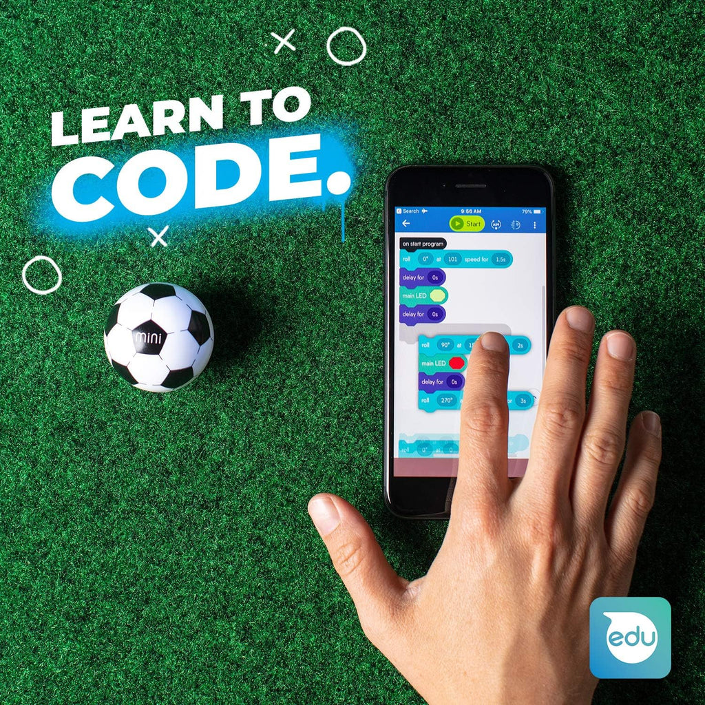 Sphero Mini Soccer - Coding Robot Ball - Educational Coding and Gaming for Kids and Teens - Bluetooth Connectivity - Interactive and Fun Learning Experience for Ages 8+