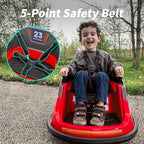 12V Kids Electric Bumper Car, Baby Bumper Car for Toddlers w/Remote Control, 360° Spinning - Red