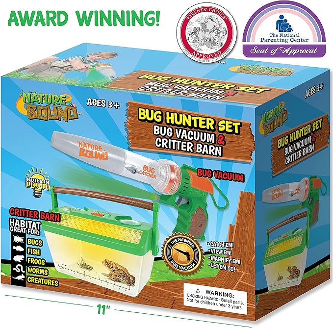 Nature Bound Bug Catcher Vacuum with Light Up Critter Habitat Case | Eco-Friendly Outdoor Toys for Kids | Includes Vacuum and Cage | Bug Vacuum for Kids Toy | Bug Catcher Vacuum