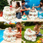 Thickened Inflatable Baby Seat, Sit Me Up Floor Seat for Babies 3-36 Months with Tray, Sitting Support Infant Chair, Built in Air Pump