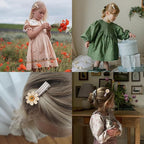 Hair Clips for Girls Women Toddler Baby,Assorted 20Pcs Flower Daisy Fabric Fully Lined Small Alligator Clips Hair Accessories for Teens Child Kids with Thick Thin Hair Gifts