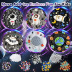 LAWOHO 6 Pack Galaxy Slime Kit for Kids- Cloud, Butter & Clear Slimes with Space Add-ins, 360ml Black Slime for Boys Girls, Kids Slime Kits for Easter Christmas Halloween Birthday, Space Party Favors