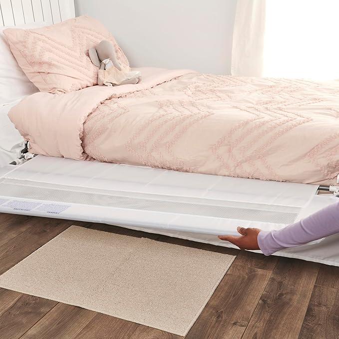 Regalo Hideaway 54-Inch Extra Long Bed Rail Guard, with Reinforced Anchor Safety System, 54” L x 20” H, For ages 2 - 5 years