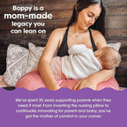 Boppy Total Body Pregnancy Pillow, Gray Scattered Leaves, Supportive Pregnancy Body Pillow for Versatile Full Body Use, Contoured Shape at All Stages