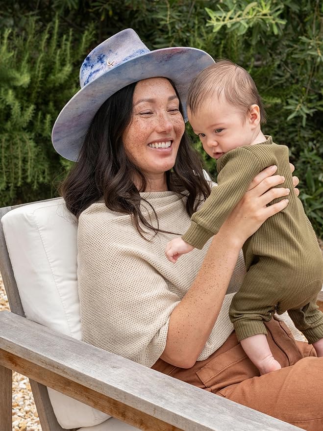 We are Amma | The Cocoon™ - Newborn Essentials Must Haves: Nursing Cover for Breast Feeding Essentials | Nursing Sweater Used as Breastfeeding Cover (Natural, One Size)