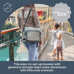 Dreambaby Grab ‘N Go Travel Booster Seat – Portable Toddler High Chair for Dining (6M-5Y) with Storage & Shoulder Strap