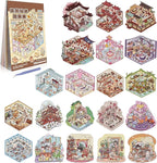 20 Sets DIY 3D Sticker Scenes for Adults Relief Stress, Cute Kawaii 3D House Sticker Therapy for Women Teen Girls Kids Pass The Time, Make Your Own Mini Room Scene Collection Book with Tweezer
