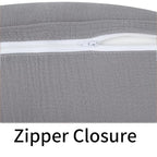 Onacosht Muslin Nursing Pillow Cover Soft 100% Cotton Feeding Pillow Slipcover Fits Standard Infant Nursing Pillow for Baby Boy and Girl, Grey