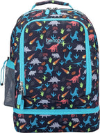 Bentgo Kids 2-in-1 Backpack & Insulated Lunch Bag - Durable 16” Backpack & Lunch Container in Unique Prints for School & Travel - Water Resistant, Padded & Large Compartments (Dinosaur)