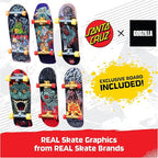 TECH DECK, Godzilla Sk8shop Fingerboard Bonus Pack, Collectible and Customizable Mini Skateboards, Kids Toys for Ages 6 and up