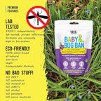 YAYA ORGANICS Baby Bug BAN Insect Repellent Wipes – All-Natural, DEET-Free, Non-Toxic, for Babies, Kids and Sensitive Skin (48 Count, Pack of 4)
