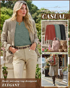 3 Pack Women's Nursing Long Sleeve Tops Breastfeeding Thermal Sweaters with Hidden Zipper Maternity Ribbed Shirts