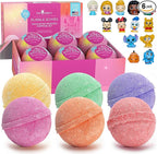 Princess Bath Bombs for Girls with Surprise Toys Inside (6 Pack) – Large Fizzy Bubble Bath Bomb for Kids - Princess, Mermaid, Fairytale Bath Toys – Fruity Scent, Skin-Safe, Made in USA by Two Sisters