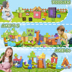 Magnetic Blocks, 100PCS Magnetic Building Blocks, Magnet Cubes Sensory Toys for Kids, Toddler Stacking Magnets Toys for Ages 3+ Boys Girls Birthday Gifts, 1 Inch