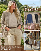 3 Pack Women's Nursing Long Sleeve Tops Breastfeeding Thermal Sweaters with Hidden Zipper Maternity Ribbed Shirts