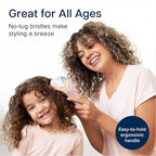 Crave Naturals Glide Thru Detangler Brush Pack of 2 - Curly Hair Brush for Women and Kids - Wet and Dry Comb for Adults - Soft Flexible Bristles for Gentle Use - Pink and Soft Hazy Swirl