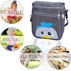 Baby Stroller Organizer Bag，Small Diaper Bag - Universal Stroller Organizer With Insulated Cup Holder,Pocket With Baby Wipes Dispenser，Adjustable Shoulder Strap(Deep Grey)