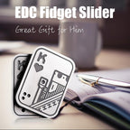 Metal Poker Fidget_Slider, Hand Spinner Office Fidget Toys, Sensory Toys Anxiety Stress Relief Desk Toys Gifts