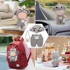 5pcs Handcrafted Elephant Outfit for 17cm Doll Clothes Set - Cute and Premium Outfits Accessories, Hand Crocheted Hat, Sweaters (Blue)