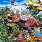 Jumbo Floor Puzzle for Kids,48 Piece Volcano Dinosaur Large Jigsaw Puzzles, Fun Educational Toy for Toddlers Ages 3-5,Preschool Learning Gift for Boy Girl Ages 4-8