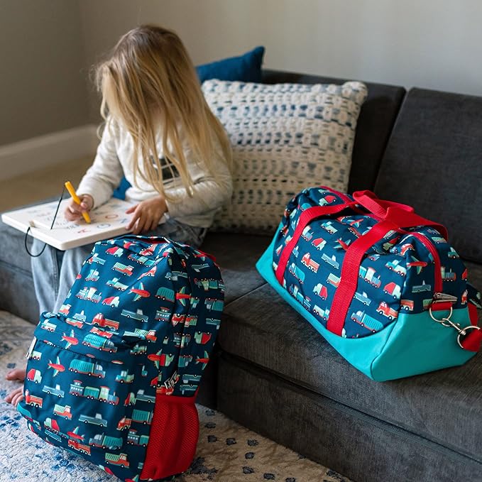 Wildkin 16-inch Kids Backpack – Durable, Padded & Spacious School Bag for Boys & Girls - Transportation