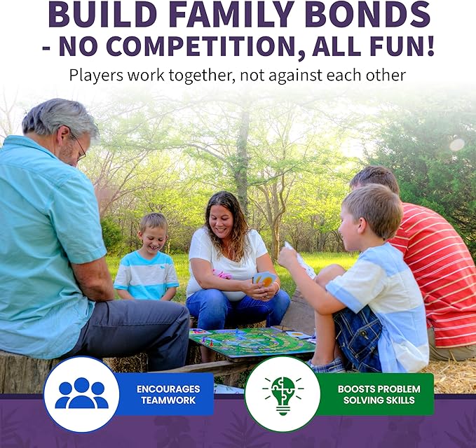 Wildcraft! an Herbal Adventure Cooperative Board Game - Learn 25 Herbs with No Reading Required - Educational Game for Kids 4+ & Families - Includes 3 Printable PDFs, Coloring Book & Plant Guide