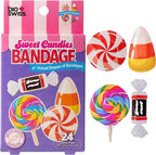 BioSwiss Bandages, Sweet Candies Shaped Self Adhesive Bandage, Latex Free Sterile Wound Care, Fun First Aid Kit Supplies for Kids and Adults, 24 Count