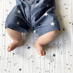 Little Unicorn Premium Crib Sheet | Breathable & Super-Soft Muslin Fabric (Shooting Stars)