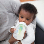 Dr. Brown's Natural Flow Anti-Colic Options+ Wide-Neck Baby Bottles 5 oz/150 mL,with Level 1 Slow Flow Nipple,4 Pack,0m+