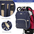 Diaper Bag Backpack, Diaper Bags for Baby Girls Boys, Baby Bags for Moms Dads, Nappy Changing Bag with Insulated Pockets,Multi-functional Waterproof Backpack with Stroller straps-Blue