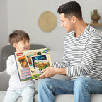 SYNARRY Large Dinosaur Wooden Puzzles for Kids 4 in 1 Gift Box(12.2 * 9.4 in) - FSC Certified, Jigsaw Puzzles for Kids Ages 4-6, Dinosaur Toys Gifts for 3 4 5 Year Old Boys Girls