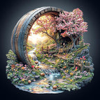 Wooden Puzzles for Adults, Spring Flower Wooden Jigsaw Puzzle for Adults, 100 Piece Unique Animal Shape Wood Puzzles Adult, Birthday Party Gifts for Friends & Family Game Home Decor (S-8.5 * 8.3in)