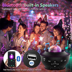 FlyEagle Galaxy Projector for Bedroom, Light Projector Star Projector Galaxy Light with Bluetooth Speaker, Timer, APP & Remote Control for Kids