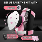 SKATEWIZ Skateboard Pads Protective Gear Set for Kids - Smash - Roller Skate Pads [6pc] - Elbow Pads Roller Derby and Knee Pads Kids Skating with Wrist Guards for Kids and Adults