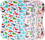 Premium 5-Pack Large Organic Cotton Burp Cloths – 3 Layers, Ultra Soft & Absorbent Burping Towel, Shoulder Towel & Hand Towel