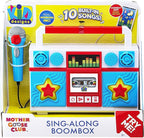 eKids Sing Along Boom Box Speaker with Microphone, Kids Karaoke Machine with Built in Music (Mother Goose)