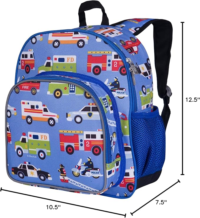 Wildkin 12-inch Kids Backpack – Padded, Adjustable, Ideal for Daycare & Travel - Heroes