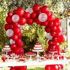 JOYIN 150 Pcs Red Balloons, Different Sizes 18 12 10 5 Inch Red Latex Balloon Arch Kit with Instruction for Birthday Party Decoration Graduation Wedding Holiday