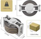 Brass Kinetic Spinning Top, Desk Fidget Toy for Adults, Stress Relief Toy for Office, Gray