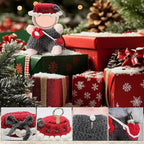 17cm Doll Clothes - Purely Handmade Crochet Hat & Overalls & Heart-Shaped Bag, Handcrafted Outfits for 15-17cm Doll Accessories (NO Doll)