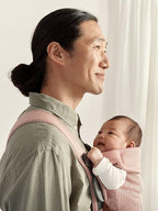 BabyBjörn Baby Carrier Mini, 3D Mesh, Dusty Pink | Newborn Carrier (7-25 lbs), Ergonomic, Easy-to-Use