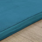 Loartee Coral Velvet Crawling Rug (6'8"x9'8", Blue) for Toddler Children Play Area Rugs Yoga Mat Exercise Pads Carpet