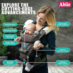 Abiie HUGGS 3-in-1 Baby Carrier with Hip Seat - Front Facing, Hip Hugger, Back Baby Carrier - Healthy Sitting (M) Position, 3 Mos.-Toddler - Buckle Type Closure - Approved by US Safety Standards
