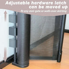 Retractable Baby Gates Dog Gate for Stairs, 100" Wide Retractable Gate Mesh Pet Gate, 41" Extra Tall Child Safety Gate with Fiberglass Rods for Stairways, Doorways, Hallways, Indoor/Outdoor