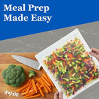 (re) zip Gallon Reusable Bags – BPA-Free, Leak-Proof, 100% Food-Safe PEVA Reusable Gallon Bags for Food Storage, Meal Prep, and Freezer Use, Holds 16 Cups / 128 Fl Oz | 4-Pack (Multi Color)