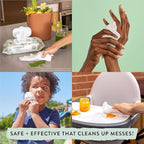 The Honest Company Clean Conscious Multi-Use Wipes | Hypoallergenic + Unscented for Sensitive Skin | Over 99% Water, Compostable, Plant Based, Baby Wipes | Geo Mood, 288 Count