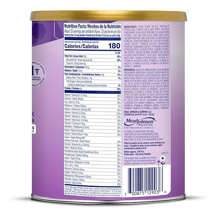 Enfagrow PREMIUM Gentlease Toddler Nutritional Drink, Made with Real Milk, Designed to Ease Fussiness, Gas & Crying, Nutrients for Growth & Immune Support, Powder Can, 29.1 Oz (Pack of 4)