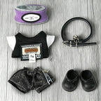 Labu-Clothes-bu Designer for 17cm Doll Clothes and Accessories，5-Piece Stylish Outfit Set with Hat/T-Shirt/Jeans/Belt/Shoes