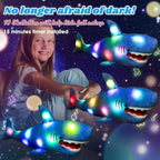 Cuteoy Light-up Singing Plush Shark LED Musical Stuffed Animal Adjustable Volume Lullaby Plushies Birthday Christmas Toy Gifts for Kids Toddler Girls, 13"