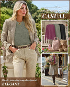 3 Pack Women's Nursing Long Sleeve Tops Breastfeeding Thermal Sweaters with Hidden Zipper Maternity Ribbed Shirts